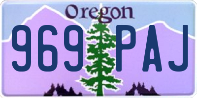 OR license plate 969PAJ