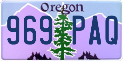 OR license plate 969PAQ
