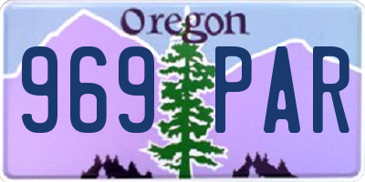 OR license plate 969PAR