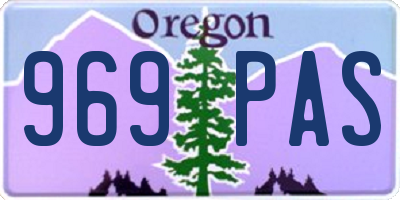 OR license plate 969PAS