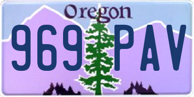 OR license plate 969PAV