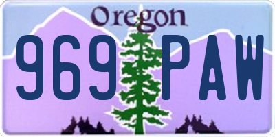 OR license plate 969PAW