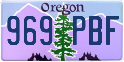 OR license plate 969PBF