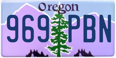 OR license plate 969PBN