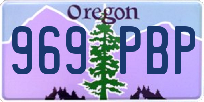 OR license plate 969PBP