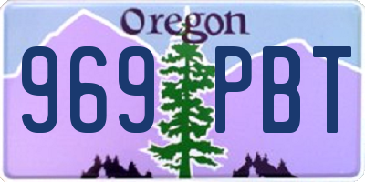 OR license plate 969PBT