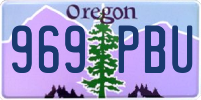 OR license plate 969PBU