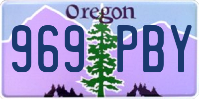 OR license plate 969PBY