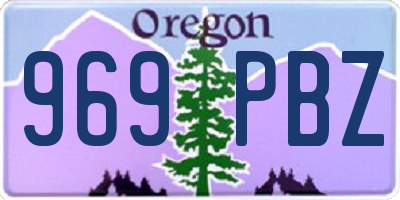OR license plate 969PBZ