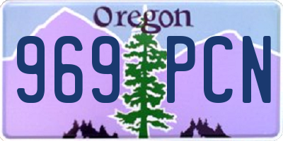 OR license plate 969PCN