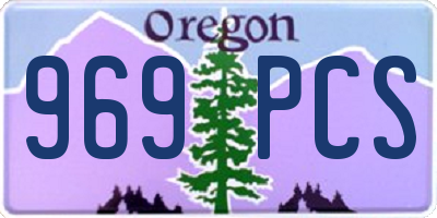 OR license plate 969PCS