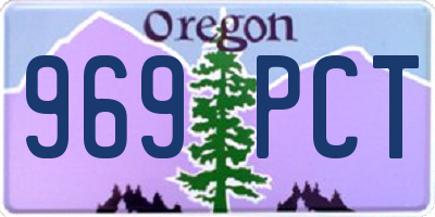OR license plate 969PCT