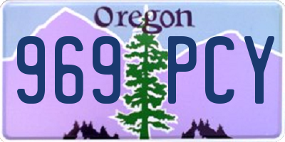 OR license plate 969PCY