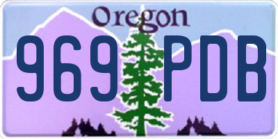 OR license plate 969PDB