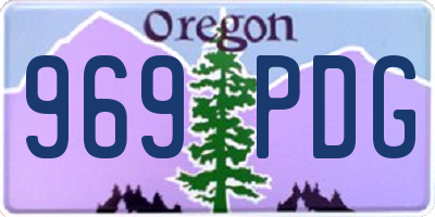 OR license plate 969PDG
