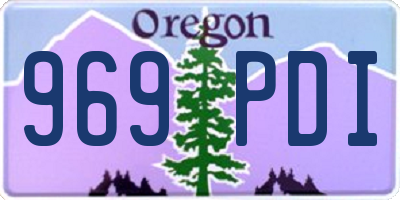 OR license plate 969PDI