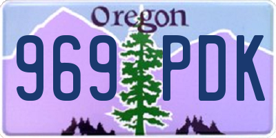OR license plate 969PDK