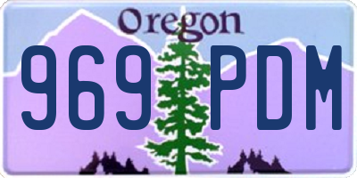 OR license plate 969PDM