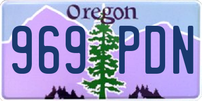 OR license plate 969PDN
