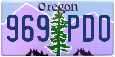 OR license plate 969PDO