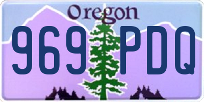 OR license plate 969PDQ
