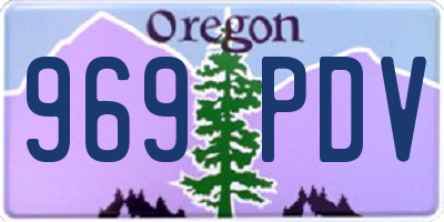OR license plate 969PDV