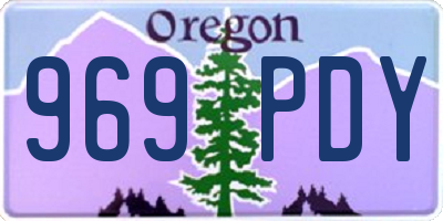 OR license plate 969PDY