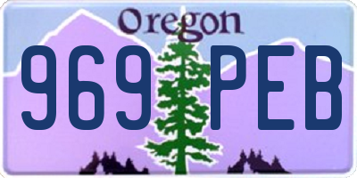 OR license plate 969PEB