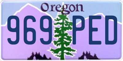 OR license plate 969PED