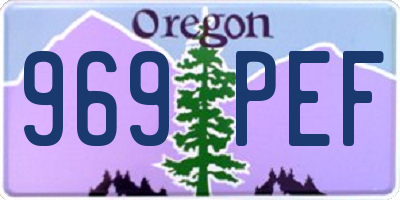 OR license plate 969PEF