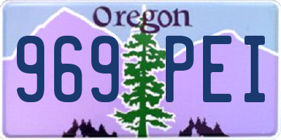 OR license plate 969PEI
