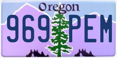 OR license plate 969PEM