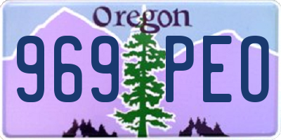 OR license plate 969PEO