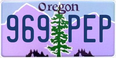 OR license plate 969PEP