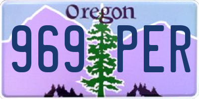 OR license plate 969PER