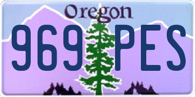 OR license plate 969PES