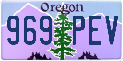 OR license plate 969PEV
