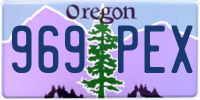 OR license plate 969PEX