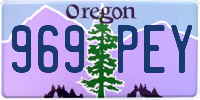 OR license plate 969PEY