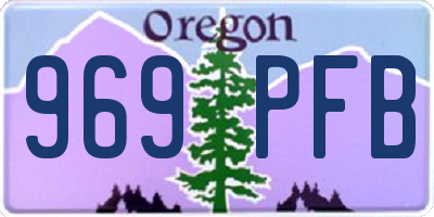 OR license plate 969PFB