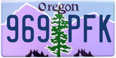 OR license plate 969PFK