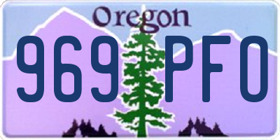 OR license plate 969PFO