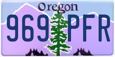 OR license plate 969PFR