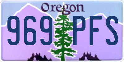 OR license plate 969PFS