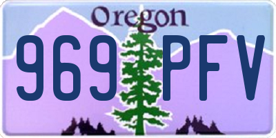 OR license plate 969PFV