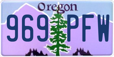 OR license plate 969PFW