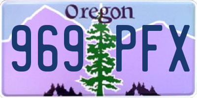 OR license plate 969PFX