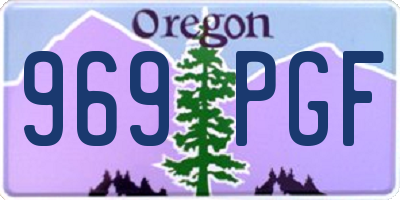 OR license plate 969PGF