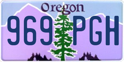 OR license plate 969PGH
