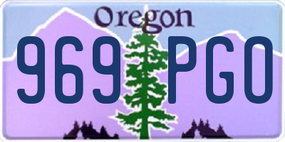 OR license plate 969PGO